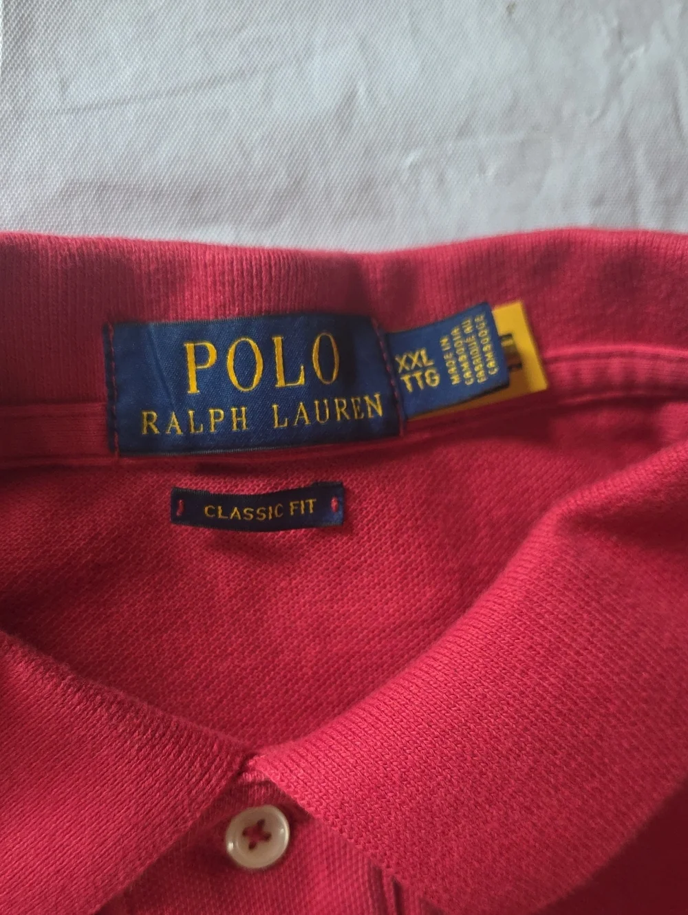 Polo Ralph Lauren Men's Short Sleeve Polo Dark Pink XXL